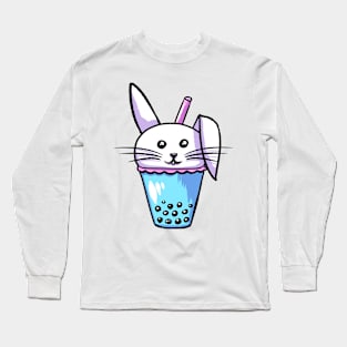 Cute Bunny Bubble Tea Long Sleeve T-Shirt